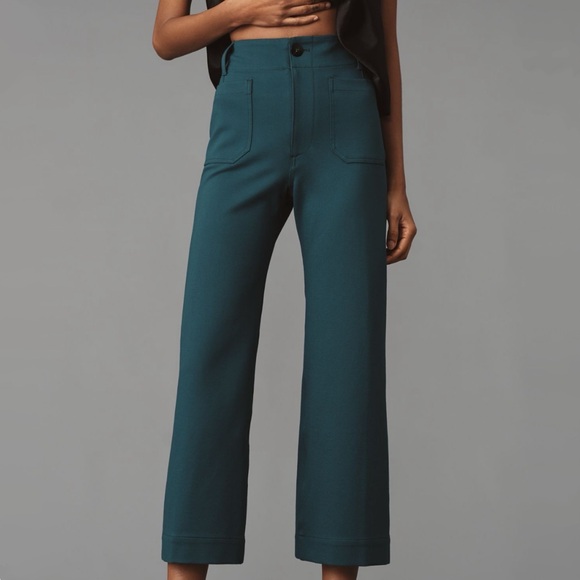 Anthropologie Pants - Anthropologie The Colette Cropped Wide-Leg Ponte Pants by Maeve